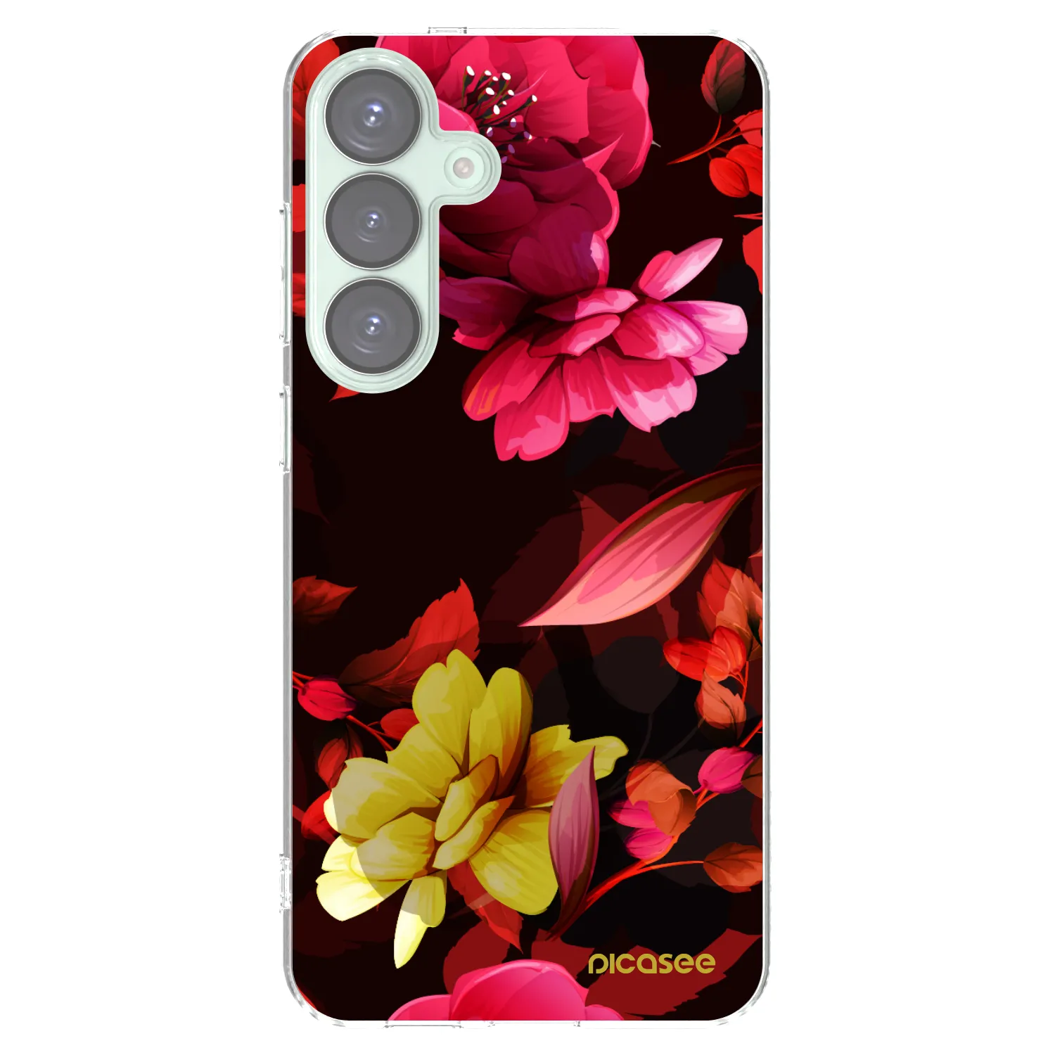 Picasee διαφανής θήκη σιλικόνης Samsung Galaxy S25+ 5G - Dark Peonny