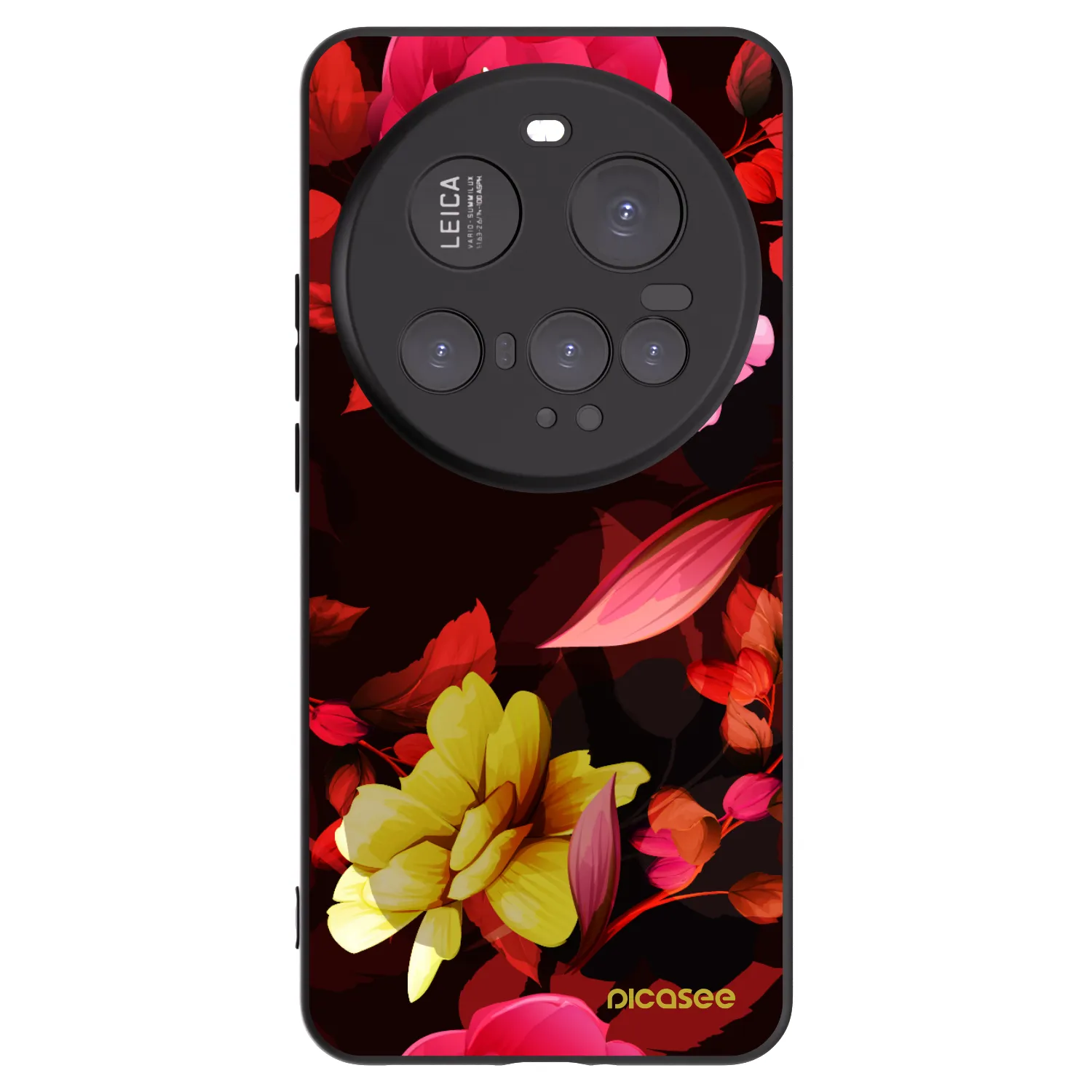 Picasee Μαύρη θήκη σιλικόνης για Xiaomi 15 Ultra - Dark Peonny