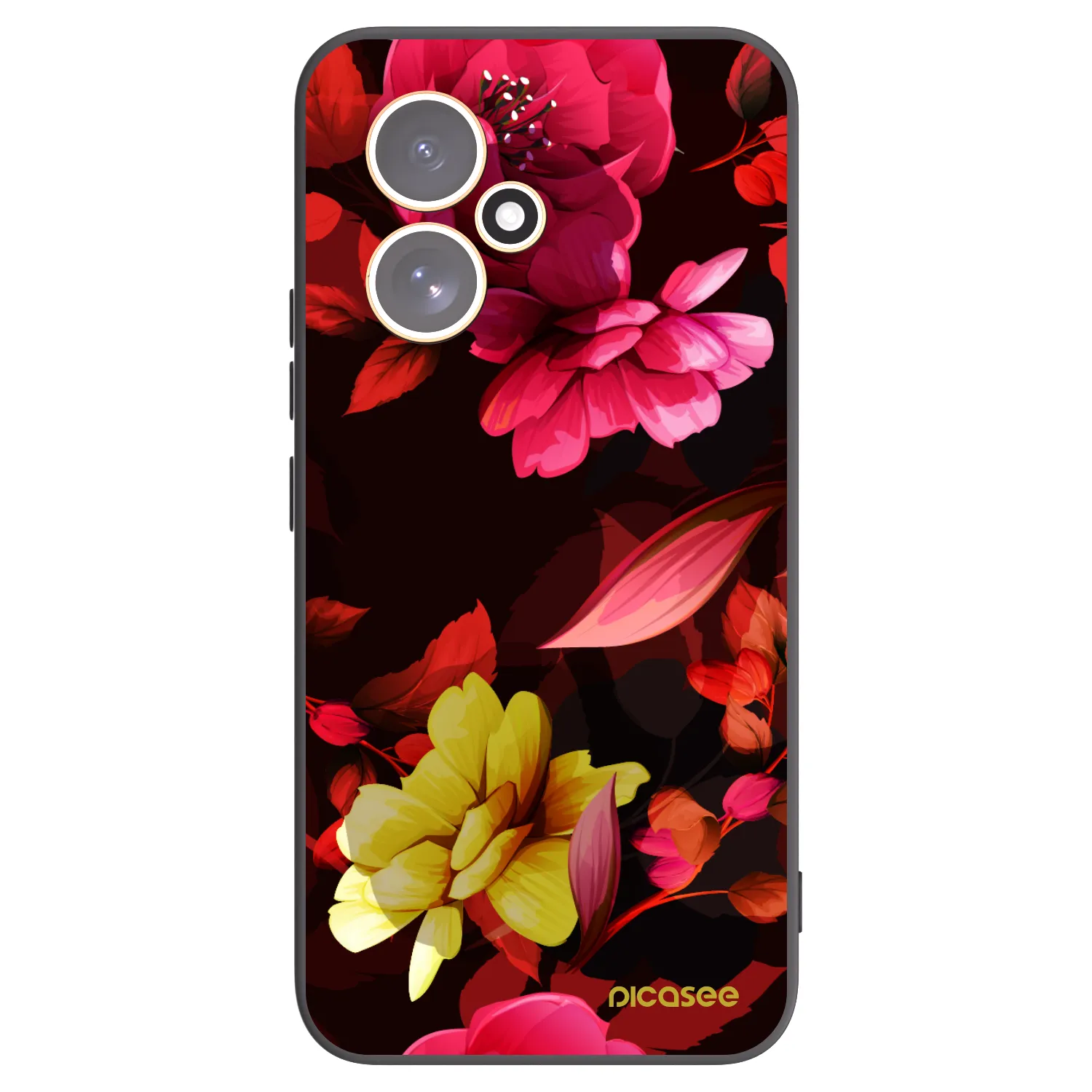 Picasee Μαύρη θήκη σιλικόνης για Honor 400 5G - Dark Peonny
