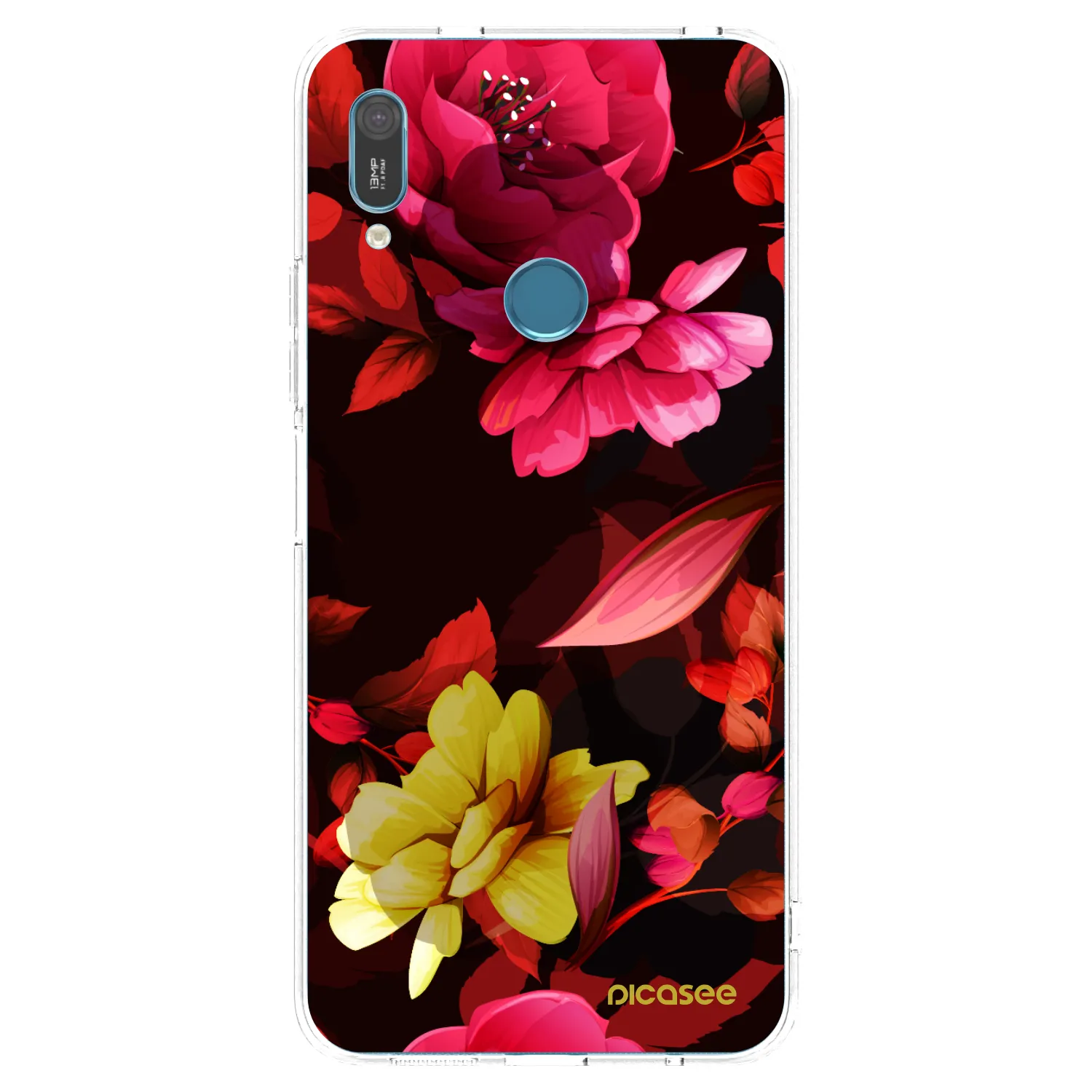 Picasee διαφανής θήκη σιλικόνης Huawei Y6 2019 - Dark Peonny