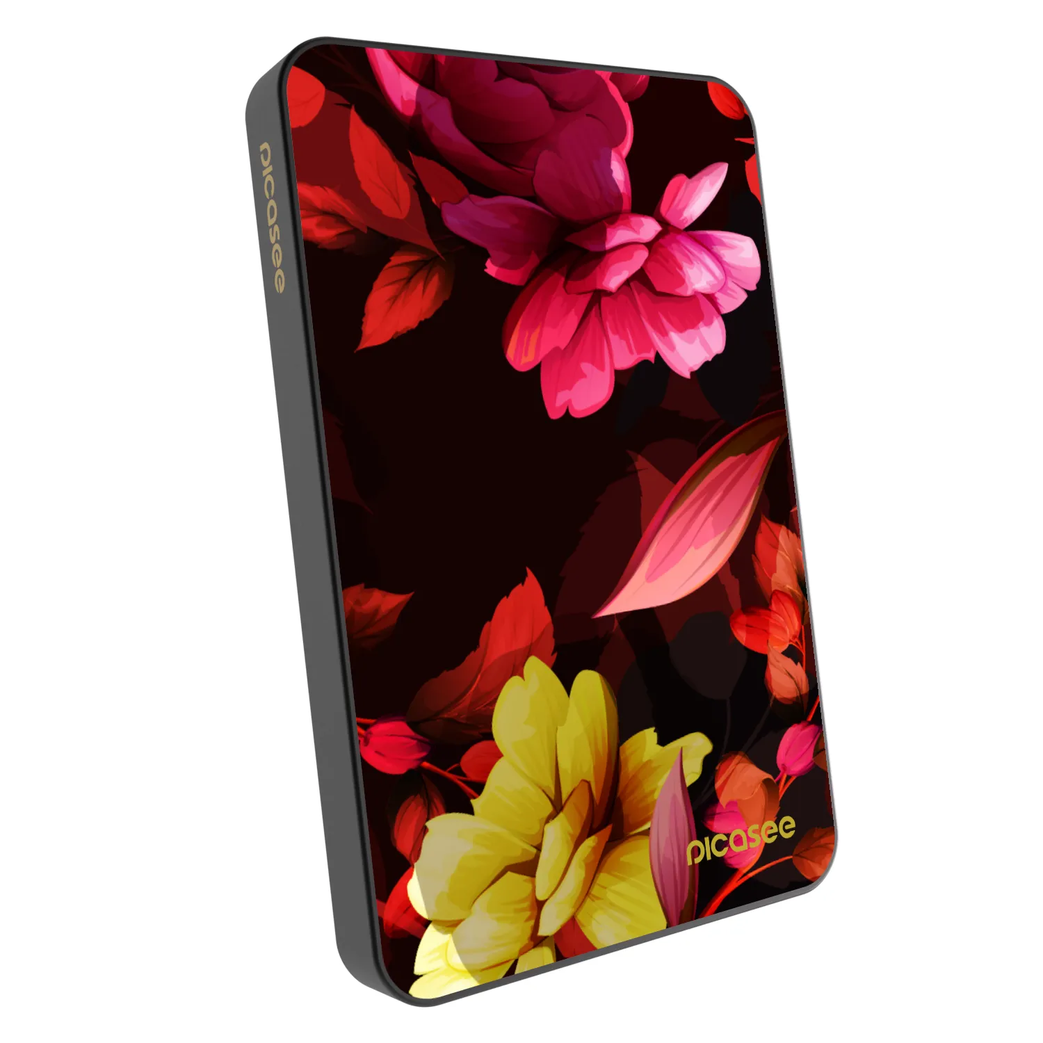 Picasee Powerbank με MagSafe 5 000 mAh Γκρί - Dark Peonny