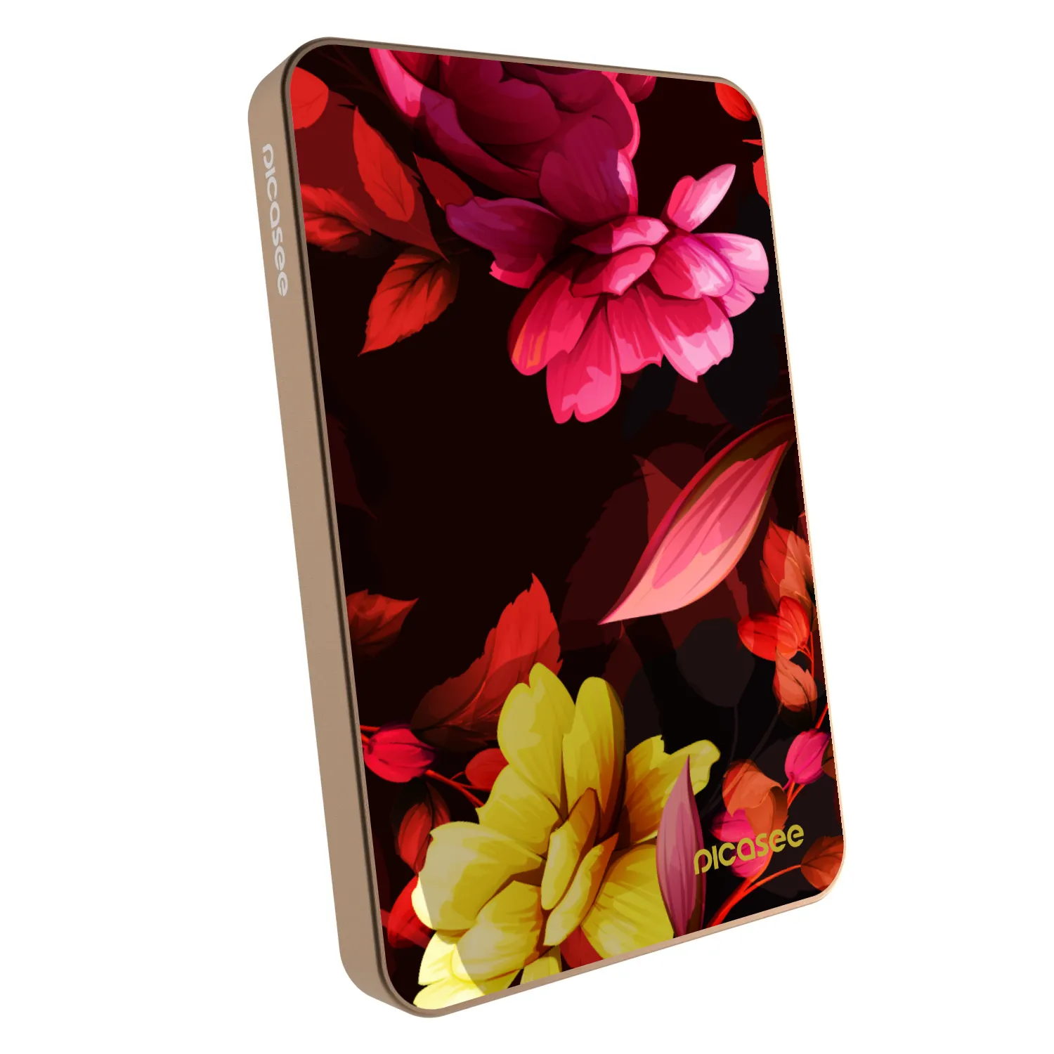 Picasee Powerbank με MagSafe 5 000 mAh Χρυσαφένιος - Dark Peonny