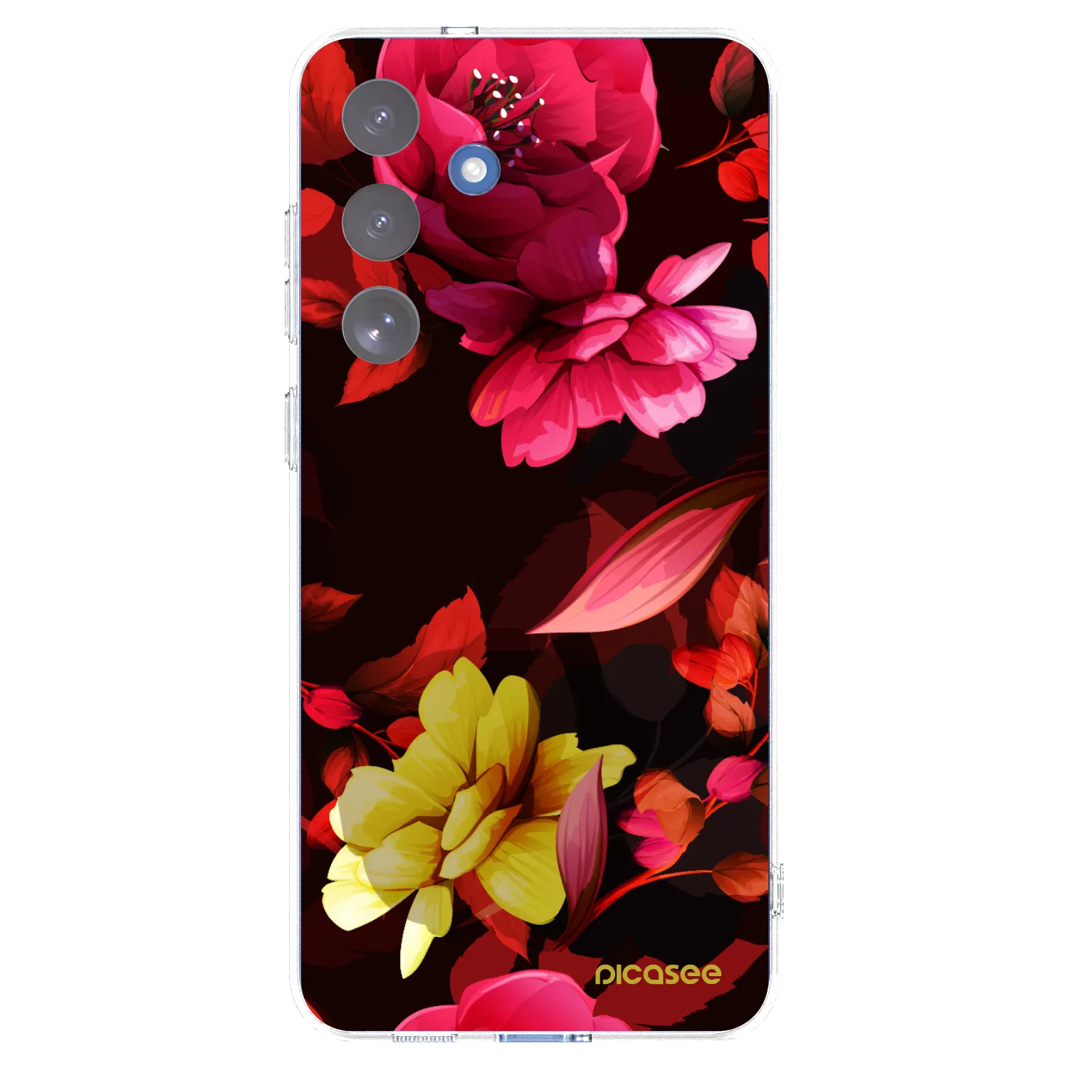 Picasee διαφανής θήκη σιλικόνης Samsung Galaxy S25 FE 5G - Dark Peonny