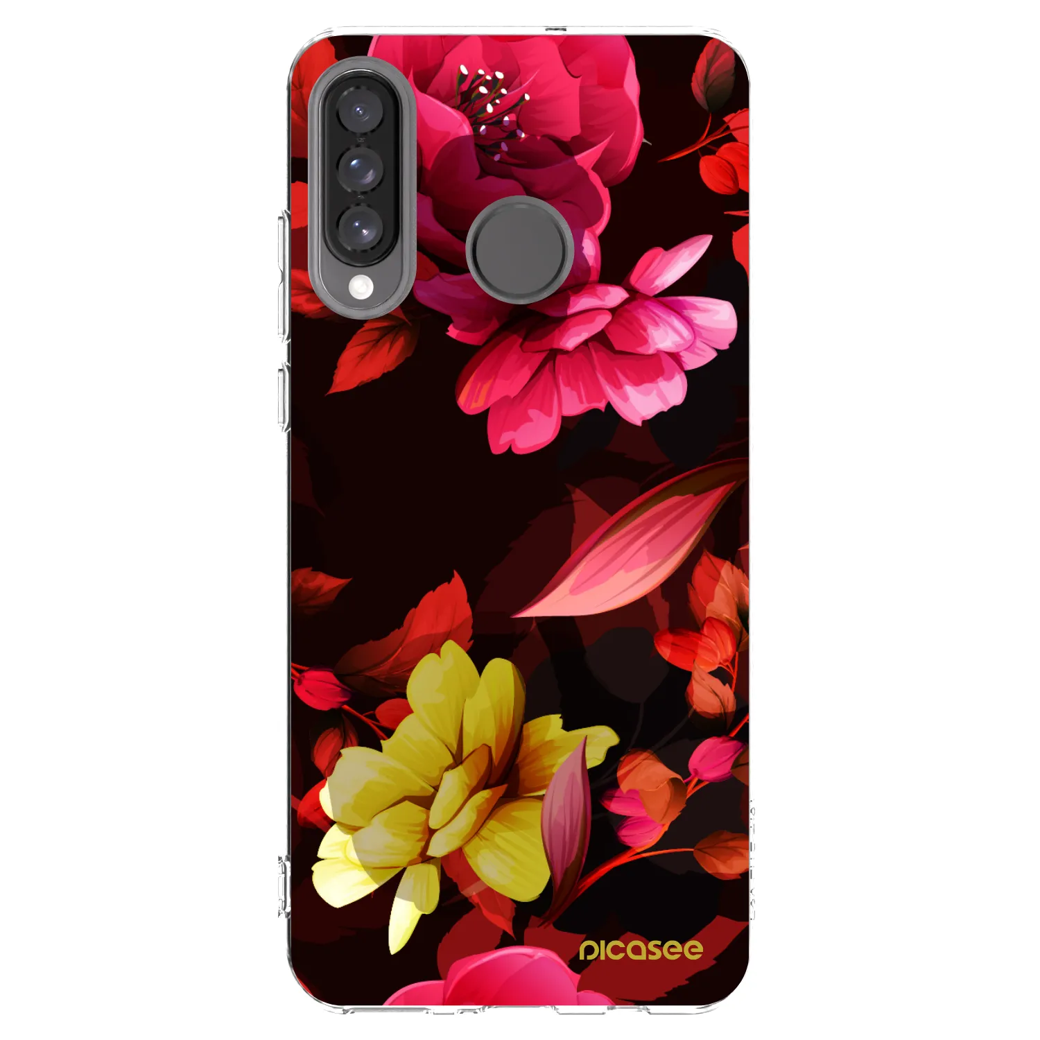 Picasee διαφανής θήκη σιλικόνης Huawei P30 Lite - Dark Peonny