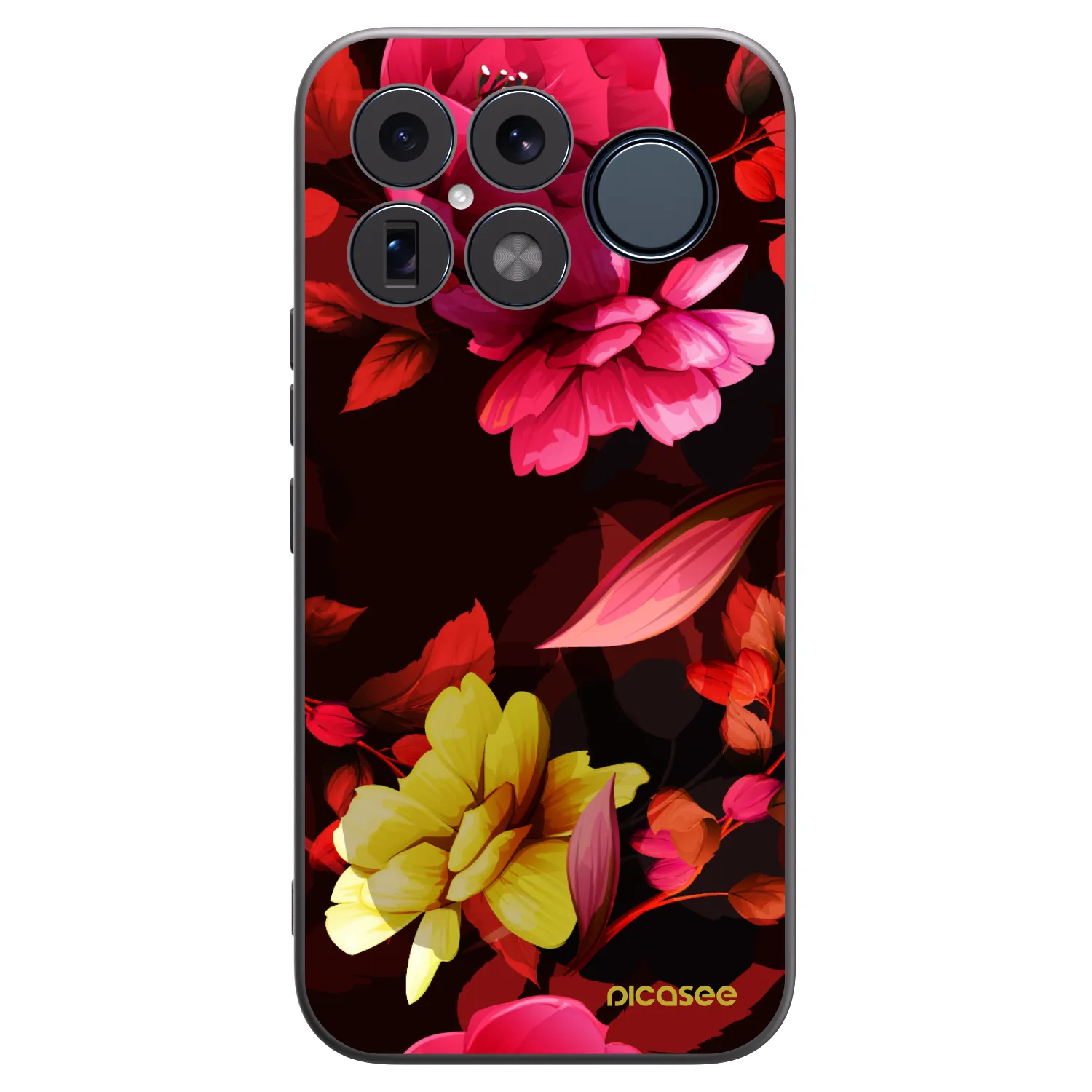 Picasee Μαύρη θήκη σιλικόνης για Xiaomi Poco F8 Ultra - Dark Peonny
