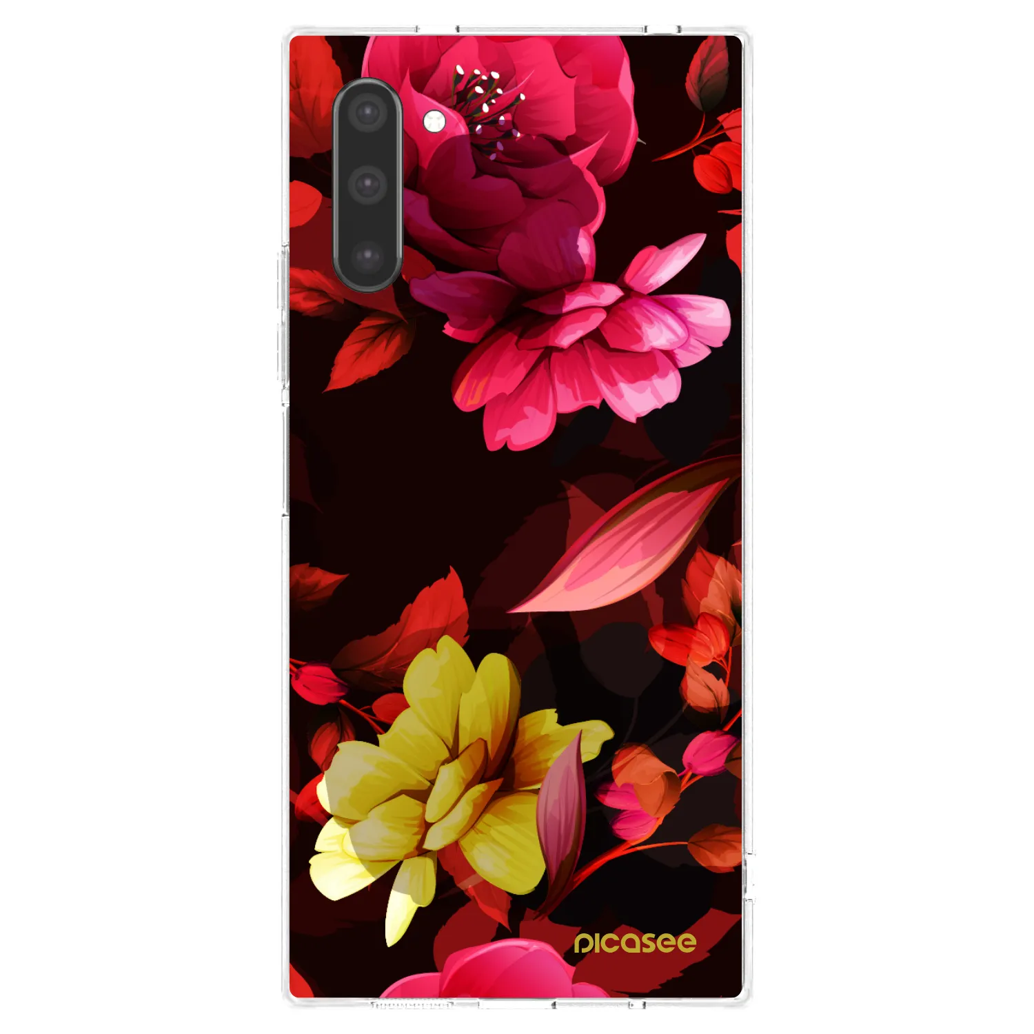 Picasee διαφανής θήκη σιλικόνης Samsung Galaxy Note 10 N970F - Dark Peonny