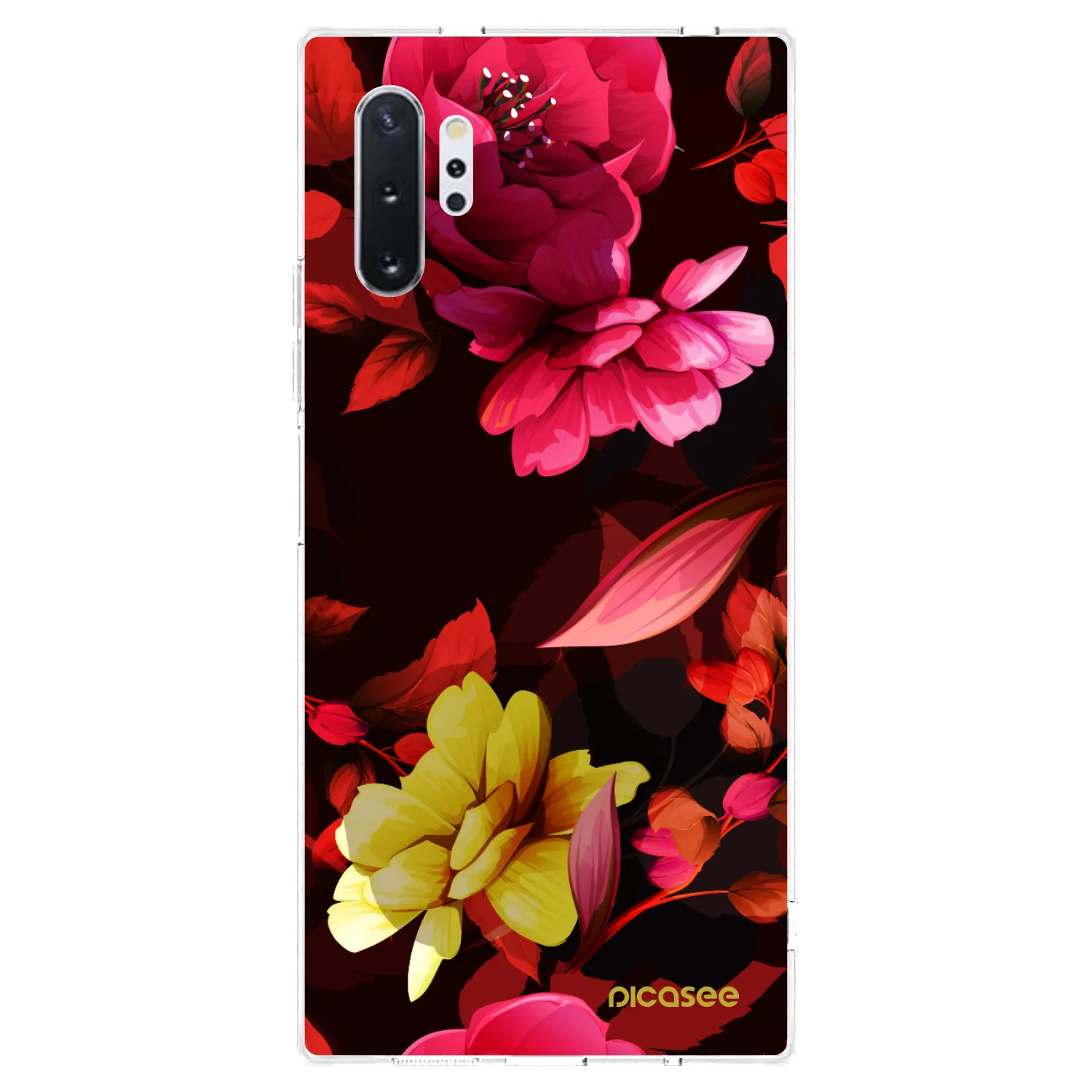 Picasee διαφανής θήκη σιλικόνης Samsung Galaxy Note 10+ N975F - Dark Peonny