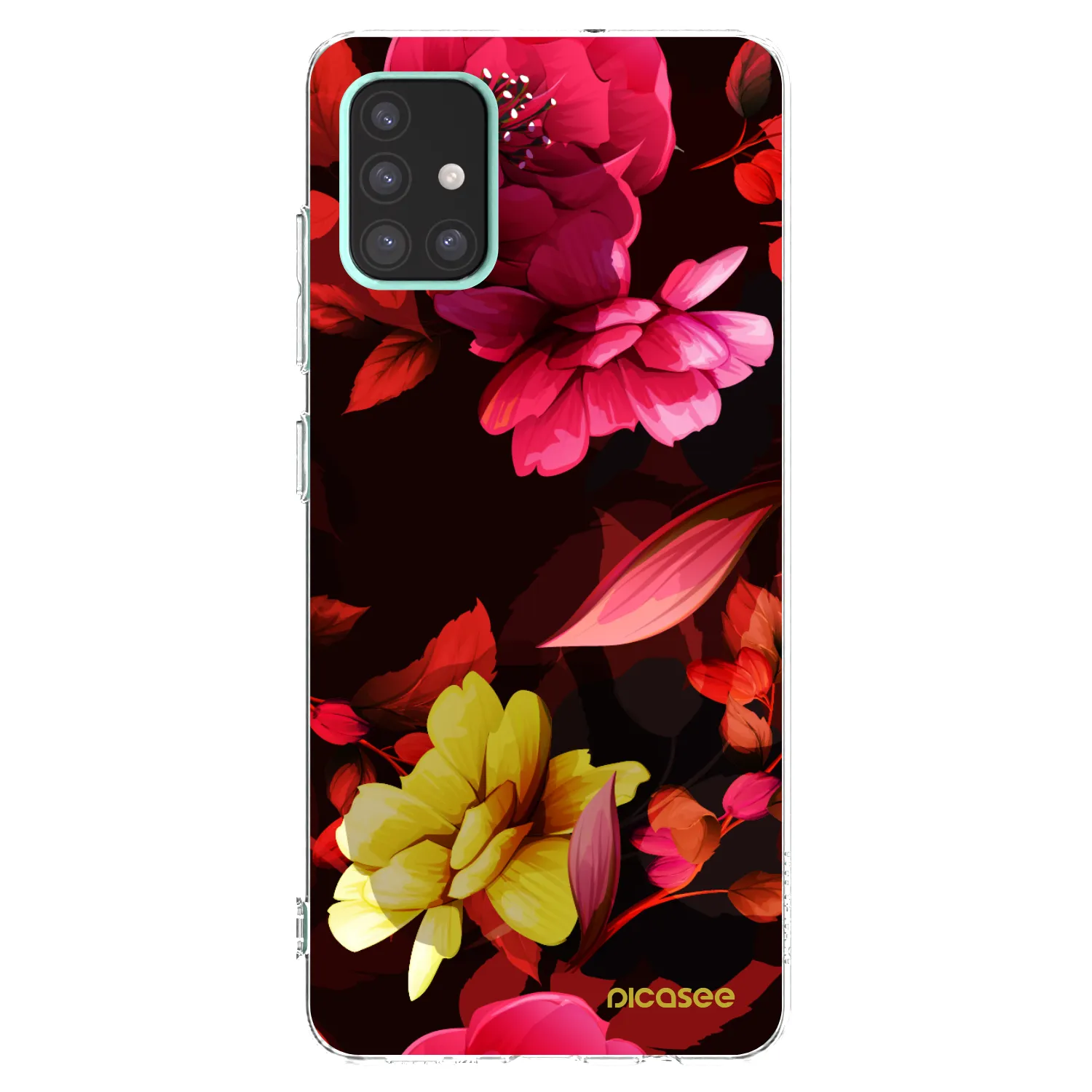 Picasee διαφανής θήκη σιλικόνης Samsung Galaxy A51 A515F - Dark Peonny