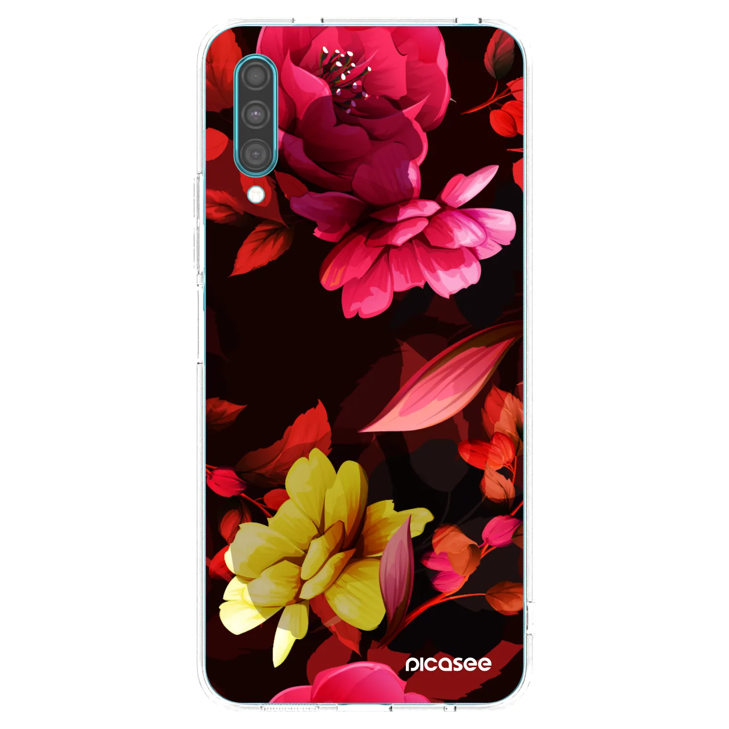 Picasee διαφανής θήκη σιλικόνης Samsung Galaxy A30s A307F - Dark Peonny