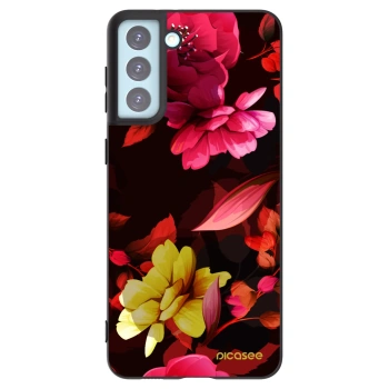 Picasee Μαύρη θήκη σιλικόνης για Samsung Galaxy S21+ 5G G996F - Dark Peonny