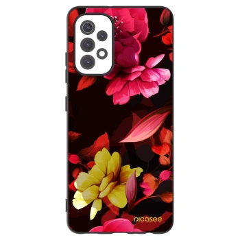 Picasee Μαύρη θήκη σιλικόνης για Samsung Galaxy A32 5G A326B - Dark Peonny