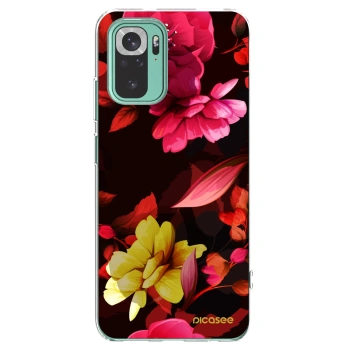 Picasee διαφανής θήκη σιλικόνης Xiaomi Redmi Note 10 Pro - Dark Peonny