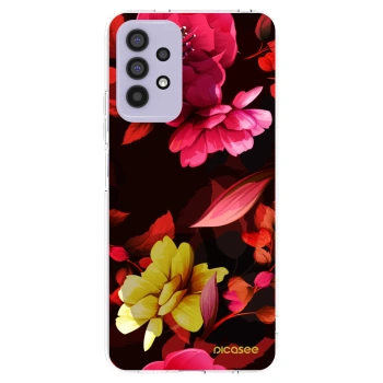 Picasee διαφανής θήκη σιλικόνης Samsung Galaxy A32 4G SM-A325F - Dark Peonny