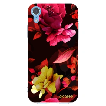 Picasee διαφανής θήκη σιλικόνης Apple iPhone XR - Dark Peonny