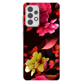 Picasee διαφανής θήκη σιλικόνης Samsung Galaxy A52s 5G A528B - Dark Peonny