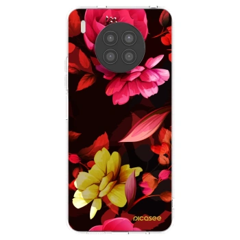 Picasee διαφανής θήκη σιλικόνης Huawei Nova 8i - Dark Peonny