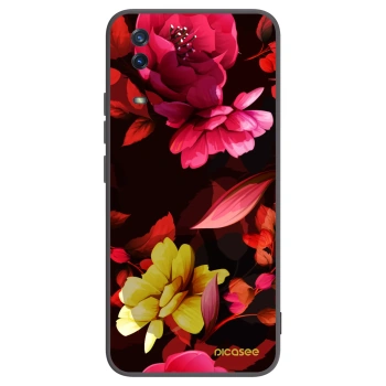 Picasee Μαύρη θήκη σιλικόνης για Vivo Y11s - Dark Peonny
