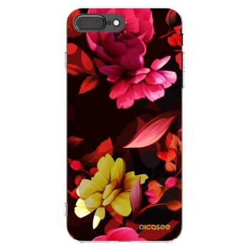 Picasee διαφανής θήκη σιλικόνης Apple iPhone 7 Plus - Dark Peonny