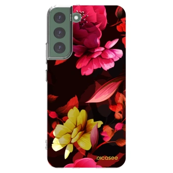 Picasee διαφανής θήκη σιλικόνης Samsung Galaxy S22+ 5G - Dark Peonny