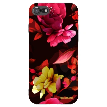 Picasee διαφανής θήκη σιλικόνης Apple iPhone SE 2022 - Dark Peonny