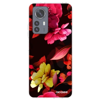 Picasee διαφανής θήκη σιλικόνης Xiaomi 12 Pro - Dark Peonny