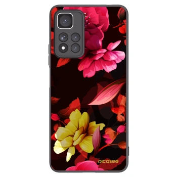 Picasee Μαύρη θήκη σιλικόνης για Xiaomi Redmi Note 11 Pro+ 5G - Dark Peonny