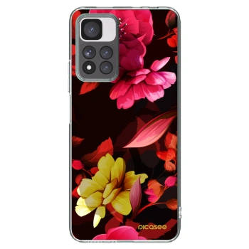 Picasee διαφανής θήκη σιλικόνης Xiaomi Redmi Note 11 Pro+ 5G - Dark Peonny