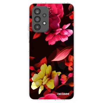 Picasee διαφανής θήκη σιλικόνης Samsung Galaxy A73 5G - Dark Peonny