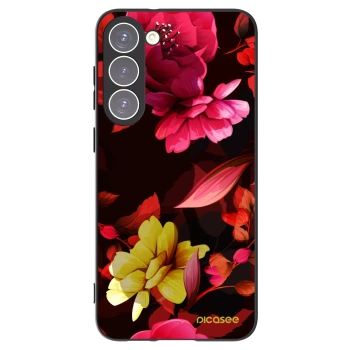 Picasee Μαύρη θήκη σιλικόνης για Samsung Galaxy S23+ 5G - Dark Peonny