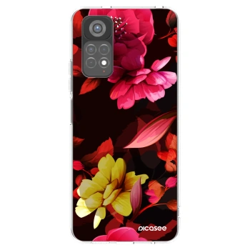 Picasee διαφανής θήκη σιλικόνης Xiaomi Redmi Note 11S 5G - Dark Peonny
