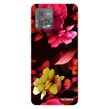 Picasee διαφανής θήκη σιλικόνης Motorola Moto G72 - Dark Peonny