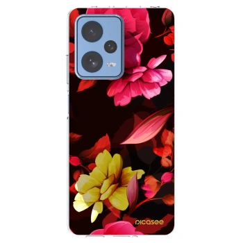 Picasee διαφανής θήκη σιλικόνης Xiaomi Redmi Note 12 Pro 5G - Dark Peonny