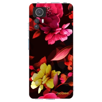Picasee διαφανής θήκη σιλικόνης Xiaomi Redmi Note 12S - Dark Peonny