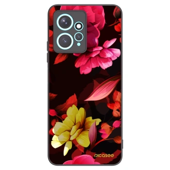 Picasee Μαύρη θήκη σιλικόνης για Xiaomi Redmi Note 12 4G - Dark Peonny