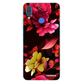 Picasee διαφανής θήκη σιλικόνης Huawei Nova 3 - Dark Peonny