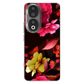 Picasee διαφανής θήκη σιλικόνης Honor 90 5G - Dark Peonny