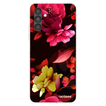 Picasee διαφανής θήκη σιλικόνης Samsung Galaxy A04s A047F - Dark Peonny