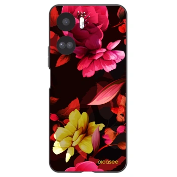 Picasee Μαύρη θήκη σιλικόνης για Honor 90 Lite 5G - Dark Peonny