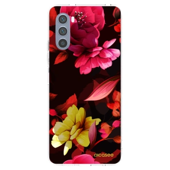 Picasee διαφανής θήκη σιλικόνης Motorola Moto G62 - Dark Peonny