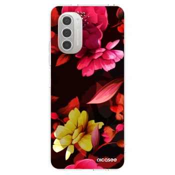 Picasee διαφανής θήκη σιλικόνης Motorola Moto G51 - Dark Peonny