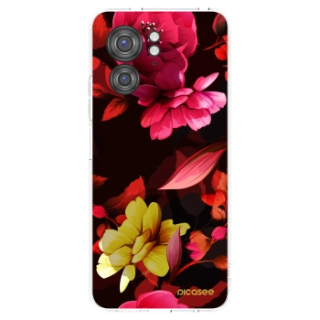 Picasee διαφανής θήκη σιλικόνης Motorola Edge 40 - Dark Peonny