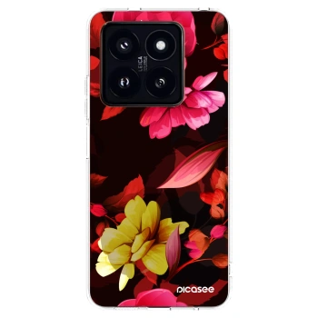 Picasee διαφανής θήκη σιλικόνης Xiaomi 14 Pro - Dark Peonny