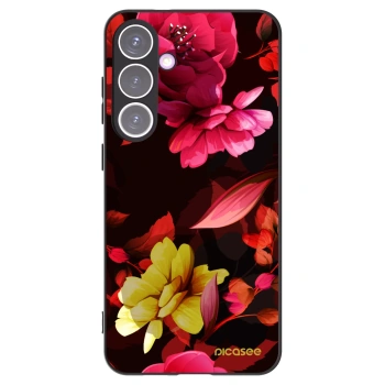 Picasee Μαύρη θήκη σιλικόνης για Samsung Galaxy S24+ S926B 5G - Dark Peonny