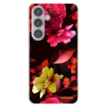 Picasee διαφανής θήκη σιλικόνης Samsung Galaxy S24 S921B 5G - Dark Peonny
