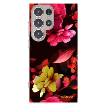 Picasee διαφανής θήκη σιλικόνης Samsung Galaxy S24 Ultra S928B 5G - Dark Peonny