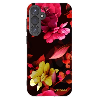 Picasee διαφανής θήκη σιλικόνης Samsung Galaxy S23 FE S711B - Dark Peonny