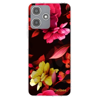 Picasee διαφανής θήκη σιλικόνης Xiaomi Redmi 12 5G - Dark Peonny