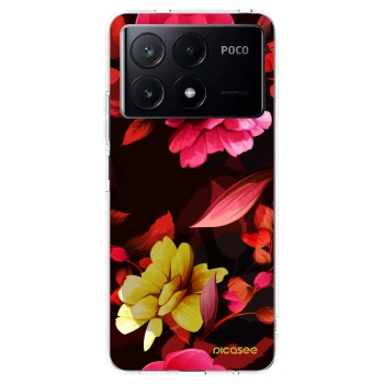 Picasee διαφανής θήκη σιλικόνης Xiaomi Poco X6 Pro - Dark Peonny