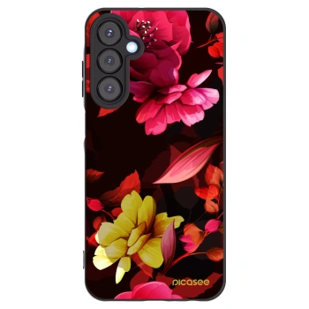 Picasee Μαύρη θήκη σιλικόνης για Samsung Galaxy A25 A256B 5G - Dark Peonny