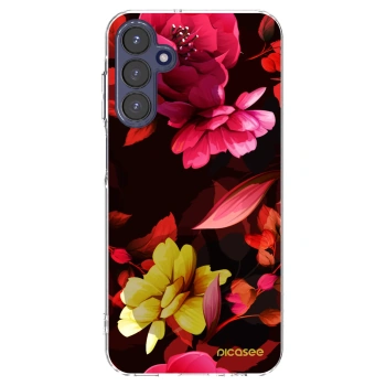 Picasee διαφανής θήκη σιλικόνης Samsung Galaxy A15 A155F 4G - Dark Peonny